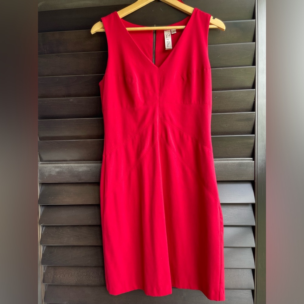 💥SALE💥 Emma & Michelle Red Dress Sleeveless Back Zip Size 8